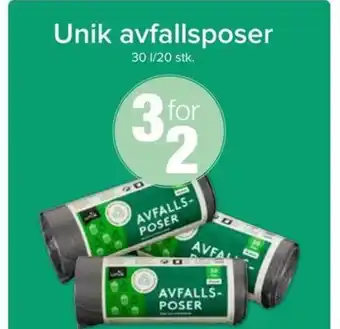 Spar Unik avfallsposer tilbud