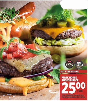 Meny FERSK NORSK ANGUSBURGER tilbud