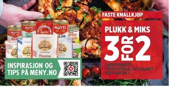 Meny CAPUTO/MUTTI, STORT UTVALG tilbud