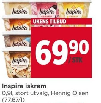 Meny Inspira iskrem tilbud