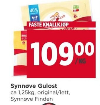 Meny Synnøve Gulost tilbud