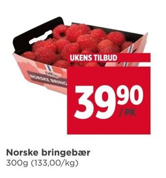 Meny Norske bringebær tilbud