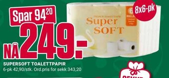 Europris SUPERSOFT TOALETTPAPIR tilbud