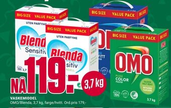 Europris VASKEMIDDEL OMO/Blenda tilbud