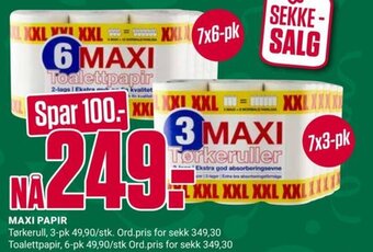 Europris MAXI PAPIR tilbud