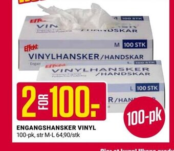 Europris ENGANGSHANSKER VINYL tilbud
