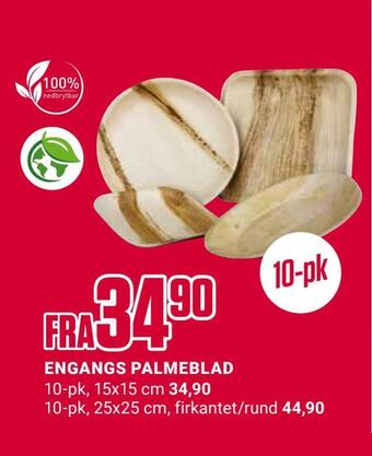 Europris Engangs palmeblad tilbud