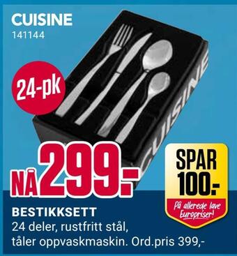 Europris Bestikksett tilbud