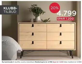 Møbelringen Ry kommode tilbud
