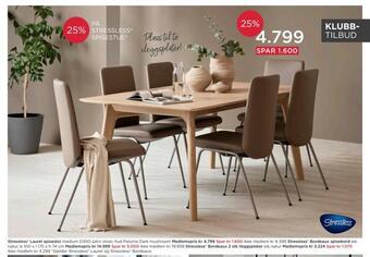 Møbelringen Stressless® laurel spisestol tilbud