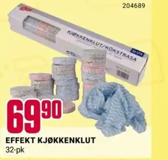 Europris EFFEKT KJØKKENKLUT 32-pk tilbud
