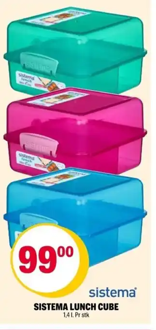 Coop Extra SISTEMA LUNCH CUBE 1,4 1. Pr stk tilbud