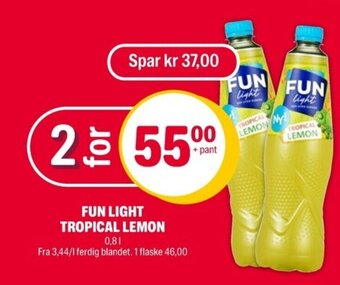 Coop Extra FUN LIGHT TROPICAL LEMON tilbud