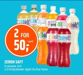 Coop Obs Zeroh saft tilbud