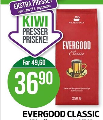 Kiwi EVERGOOD CLASSIC 250 g filtermalt tilbud