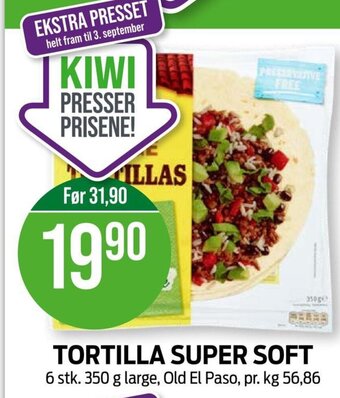 Kiwi TORTILLA SUPER SOFT tilbud