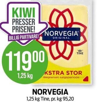 Kiwi NORVEGIA 1,25 kg Tine tilbud