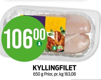 Kiwi KYLLINGFILET 650 g Prior tilbud