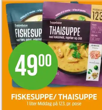 Kiwi FISKESUPPE/THAISUPPE 1 liter Middag tilbud
