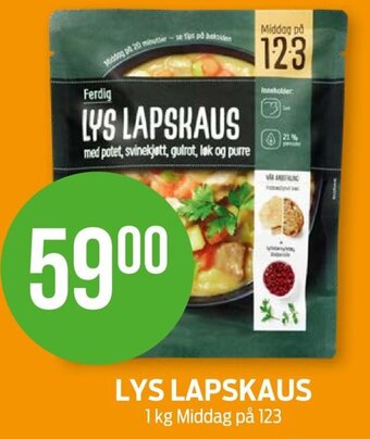 Kiwi LYS LAPSKAUS 1 kg Middag på 123 tilbud