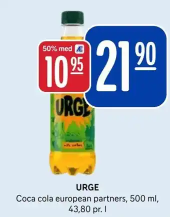 Rema 1000 URGE Coca cola european partners, 500 ml tilbud