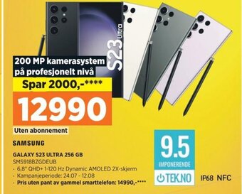 POWER SAMSUNG GALAXY S23 ULTRA 256 GB SMS918BZGDEUB tilbud
