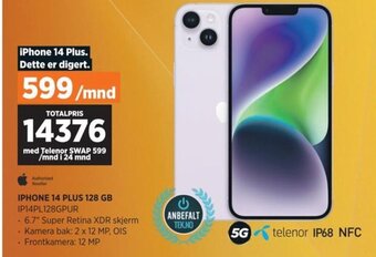 POWER IPHONE 14 PLUS 128 GB IP14PL128GPUR tilbud