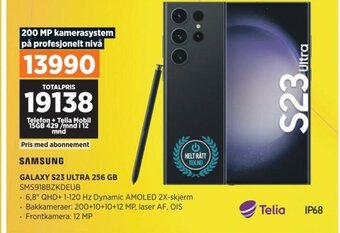 POWER SAMSUNG GALAXY S23 ULTRA 256 GB SMS918BZKDEUB tilbud