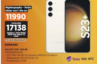 POWER SAMSUNG GALAXY S23+ 256 GB SMS916BZEDEUB tilbud