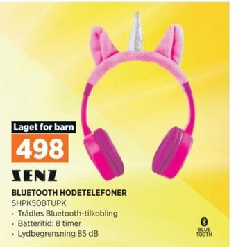 POWER BLUETOOTH HODETELEFONER SHPK50BTUPK tilbud