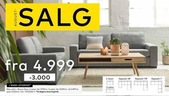 Skeidar Max sofa i rocco grey. 2-seter tilbud