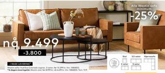 Skeidar Westin sofa tilbud