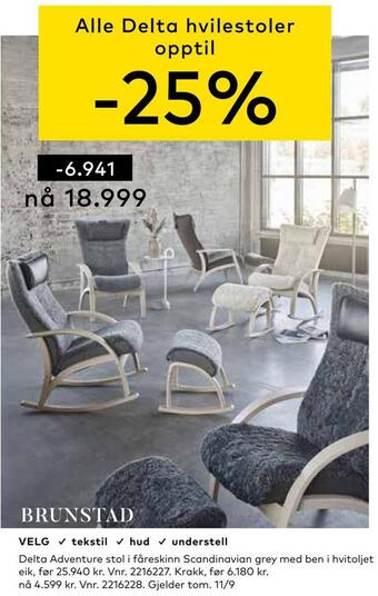 Skeidar Delta adventure stol tilbud