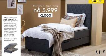 Skeidar Smartseng med oppbevaring tilbud