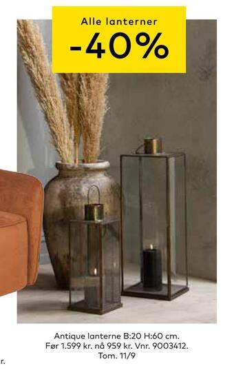 Skeidar Antique lanterne tilbud
