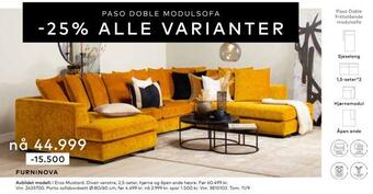 Skeidar Paso doble modulsofa tilbud