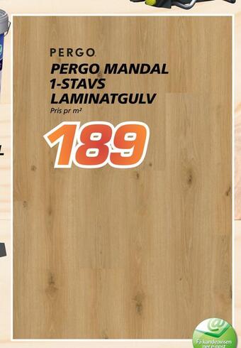 Coop Byggmix Pergo mandal 1-stavs laminatgulv tilbud