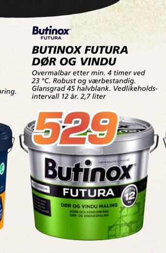 Coop Byggmix Butinox futura dør og vindu tilbud