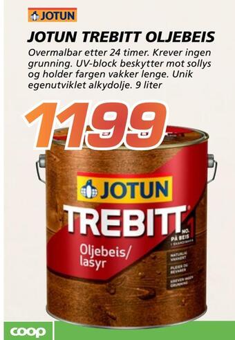 Coop Byggmix Jotun trebitt oljebeis tilbud