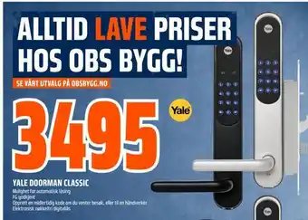 Obs Bygg Yale doorman classic tilbud