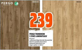 Obs Bygg Pergo trondheim 1-stavs laminatgulv tilbud