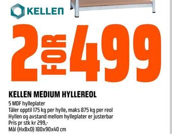 Obs Bygg Kellen medium hyllereol tilbud