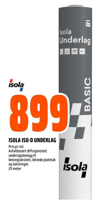 Obs Bygg Isola iso-d underlag tilbud