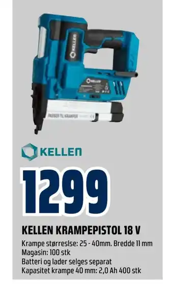 Obs Bygg Kellen krampepistol 18 v tilbud