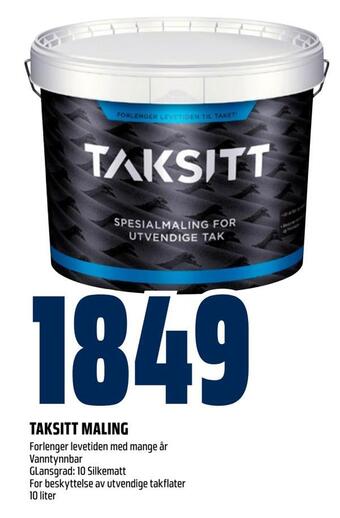 Obs Bygg Taksitt maling tilbud