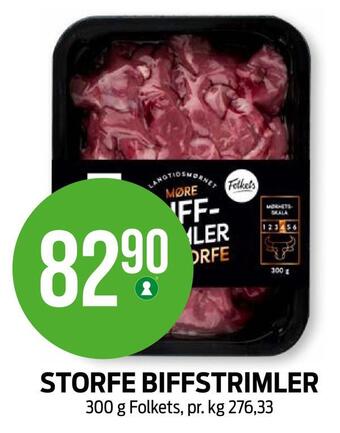 Kiwi Storfe biffstrimler tilbud