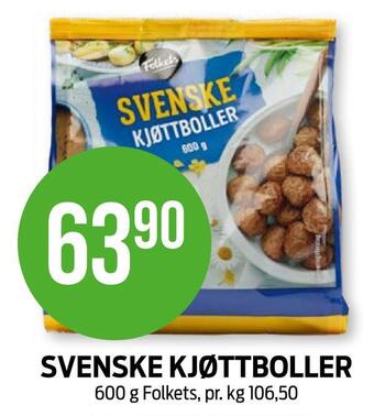 Kiwi Svenske kjøttboller tilbud