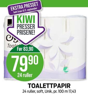Kiwi Toalettpapir tilbud