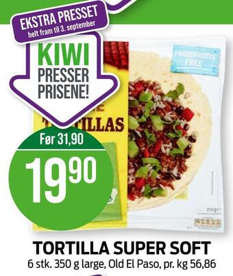 Kiwi Tortilla super soft tilbud