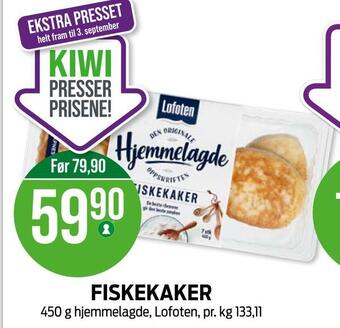 Kiwi Fiskekaker tilbud